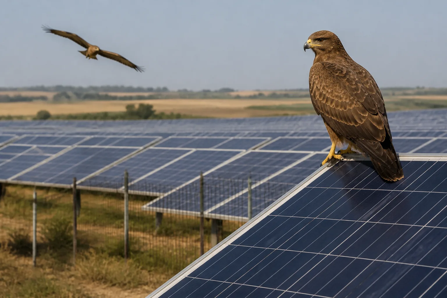 Study finds birds of prey use solar plant as refuge and hunting ground