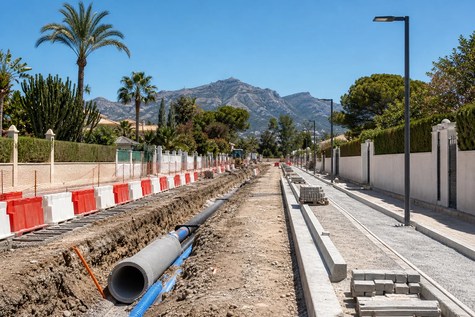 Valle del Sol works bring water, sewerage and street lighting to San Pedro